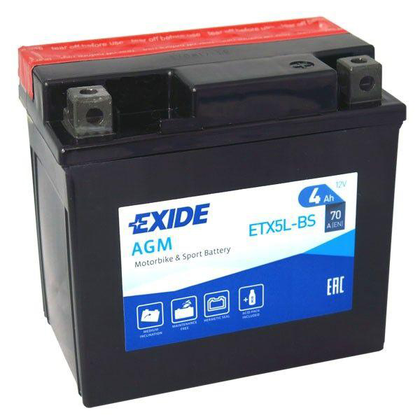 Мото аккумулятор Exide AGM ETX5L-BS