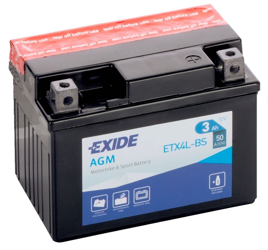 Мото аккумулятор Exide AGM ETX4L-BS