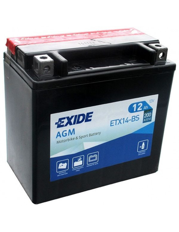 Мото аккумулятор Exide AGM ETX14-BS