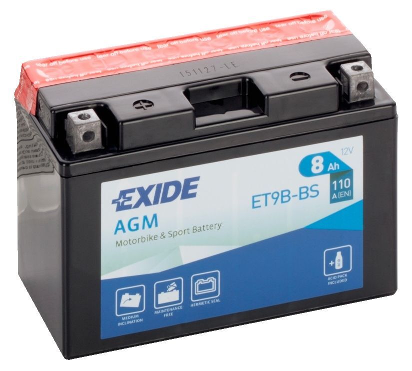 Мото аккумулятор Exide AGM ET9B-BS