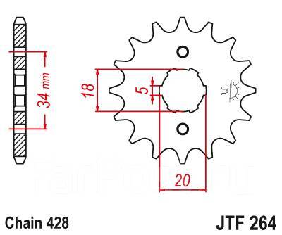 JTF264.16 Звезда ведущая 16 зубов