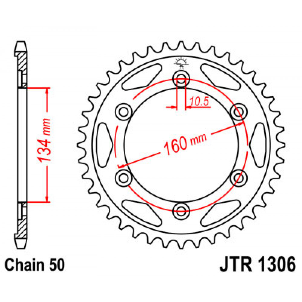 JT звезда задняя JTR1306.40