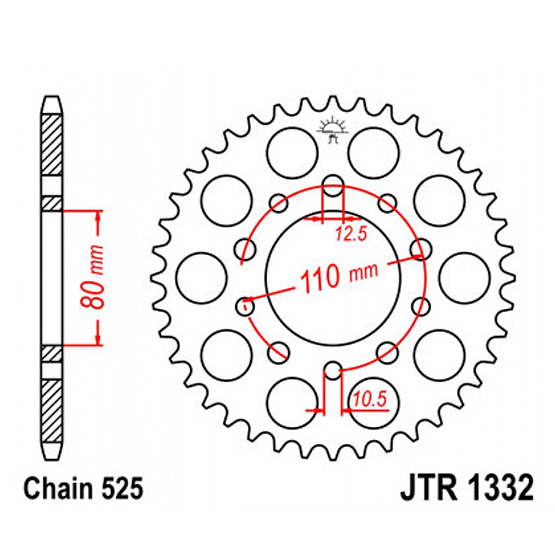 JT звезда задняя JTR1332.42