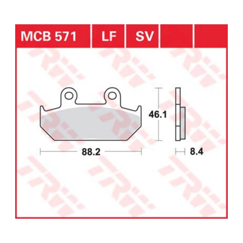 TRW LUCAS Тормозные колодки MCB571