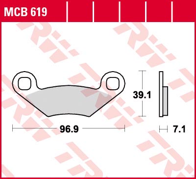 TRW LUCAS Тормозные колодки MCB619