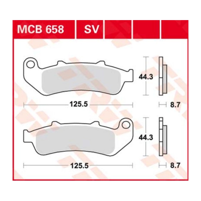 TRW LUCAS Тормозные колодки MCB658